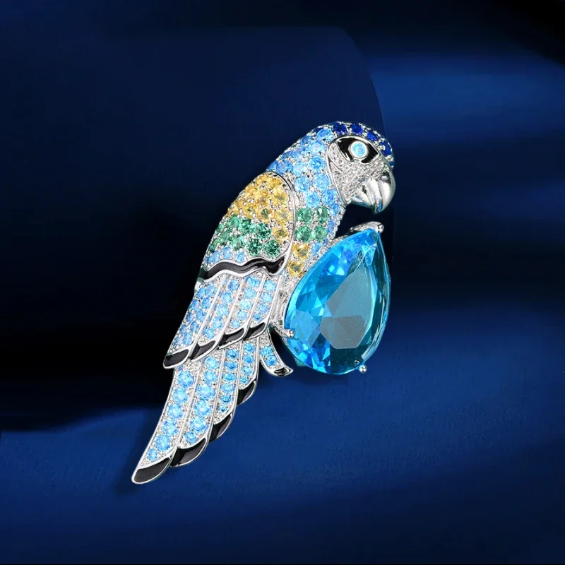 OKILY-broche De loro De circón personalizado Retro para mujer, Esmalte De colores De alta gama De lujo, Roche Decorativo De Ropa, ramillete