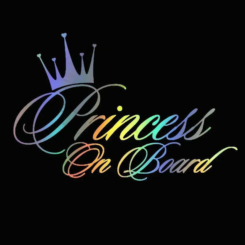 Interesting car stickers princess baby on board vinyl stickers girl daughter warning signs, car styling view 4
