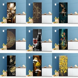 Black Style Refrigerator Sticker Dirty Resistant Waterproof Beautification Home Decoration DIY Self-adhesive Poster Wallpaper