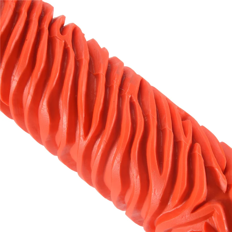 

ABTO-7Inch Embossed Zebra Stripe Painting Roller With Handle For Wall Decoration