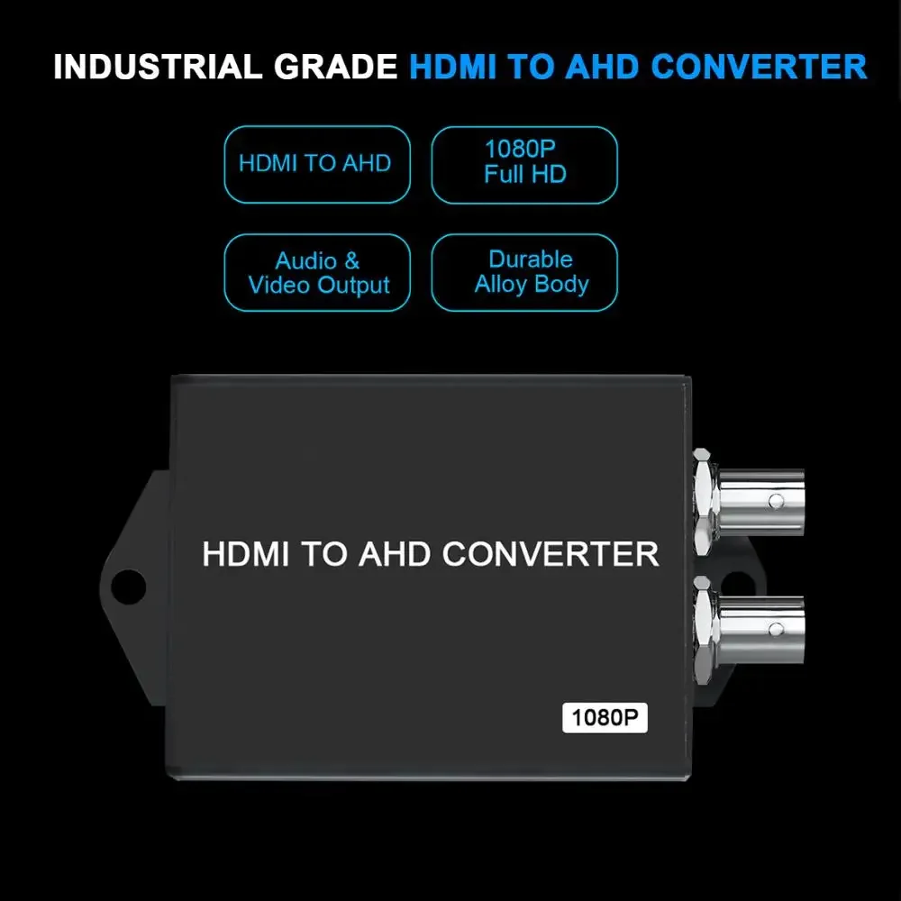 Video converter with 2 CH BNC AHD out port HDMI 1 CH HDM Input to AHD video Converter For CCTV  analog camera converter