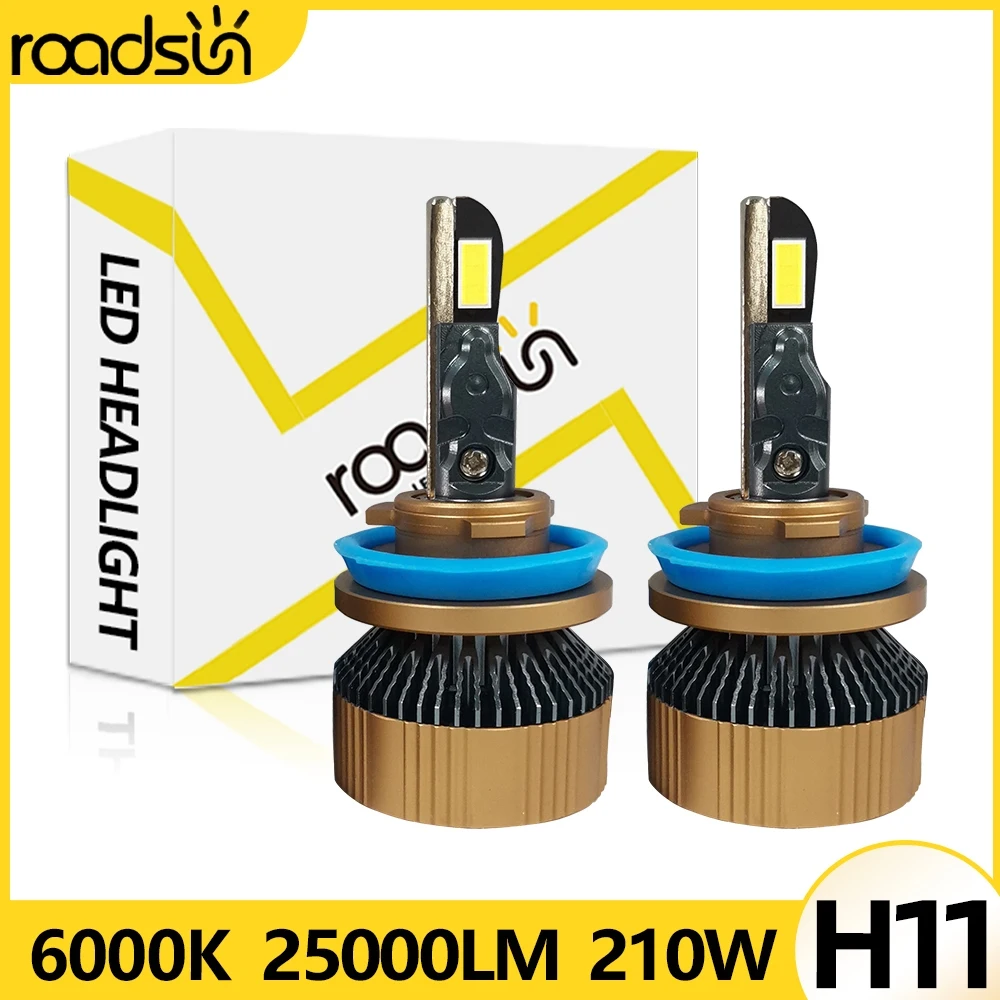 2x H11 LED Bulb H8 H9 Car LED Headlights CSP 3570 Chip Lamp Light 210W 25000LM Turbo Headlamp 6000K Canbus No Error