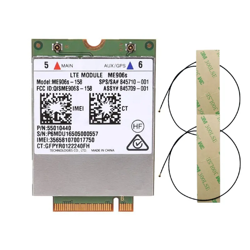 Карта 4G ME906S ME906S-158 Мобильная широкополосная карта для модуля LT4132 LTE HSPA+ 4G 845710-001 845709-001