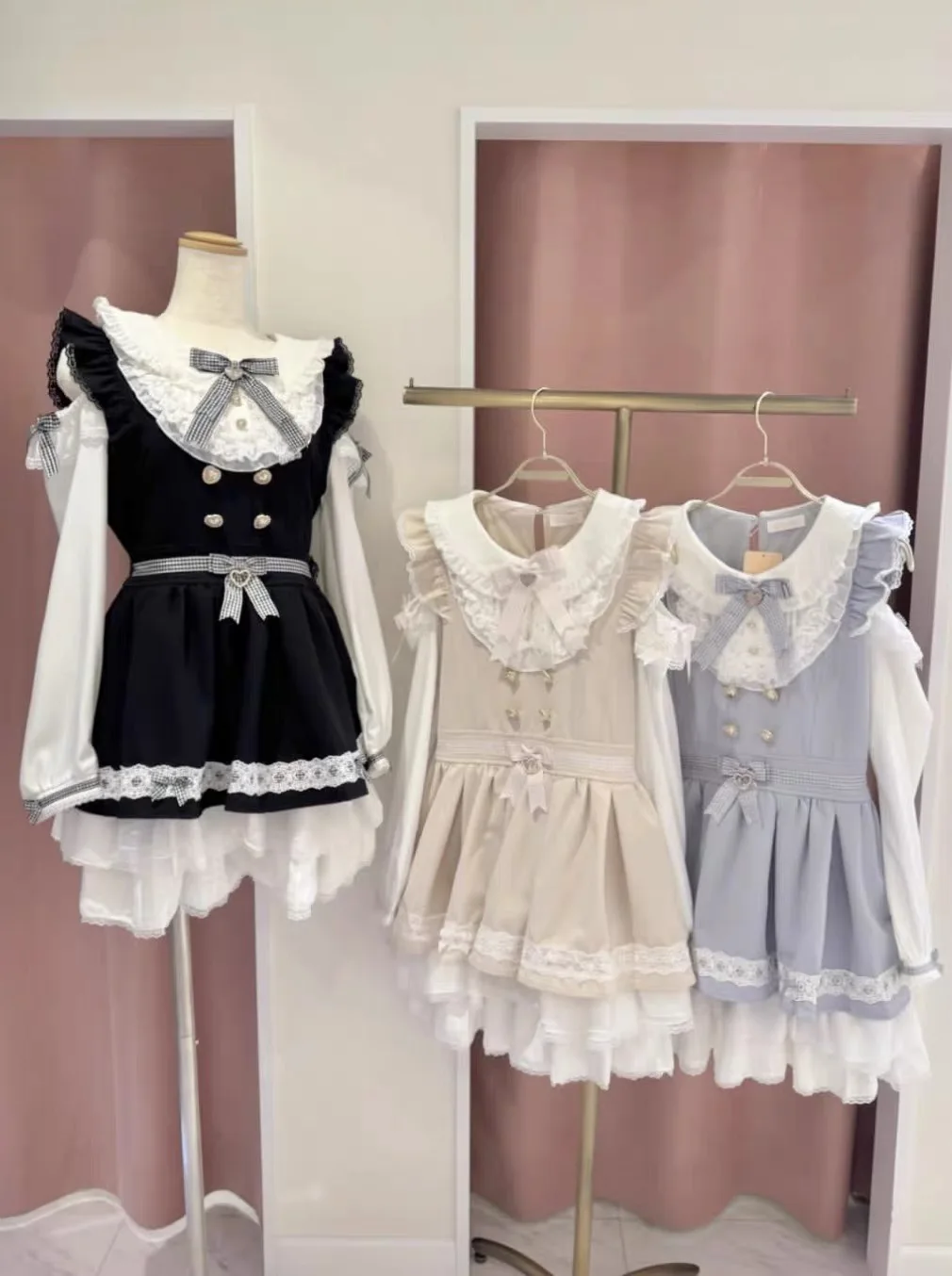

Long Sleeve Dresses for Women 2026 New Arrival Japanese-style Off-the-shoulder Girls Lolita Dress Slimming Sweet Versatile