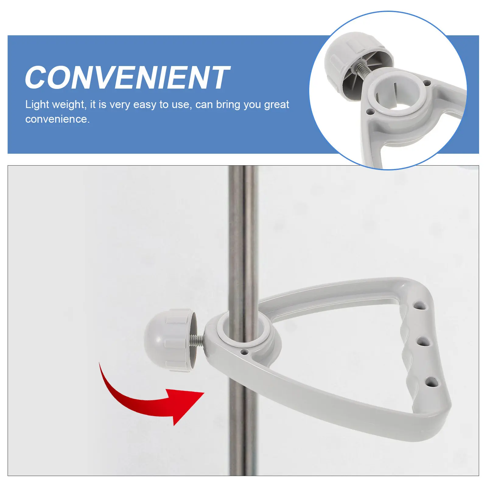 Infusion Stand Handle Plastic Replacement Part Sturdy Reliable Easy to Install for Vertical Infusion Poles Saline Stand