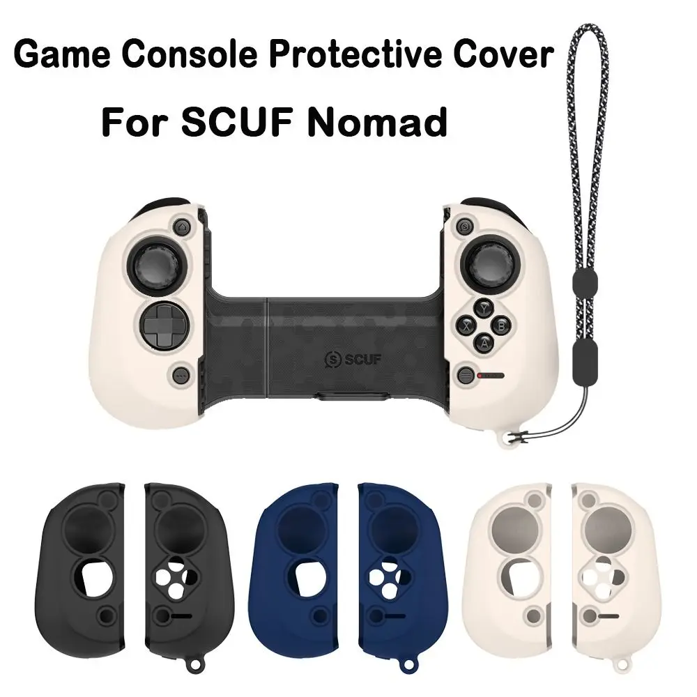 New Silicone Game Console Protective Cover Shockproof Shell Handle Case Game Accessories with Rope Protector for SCUF Nomad