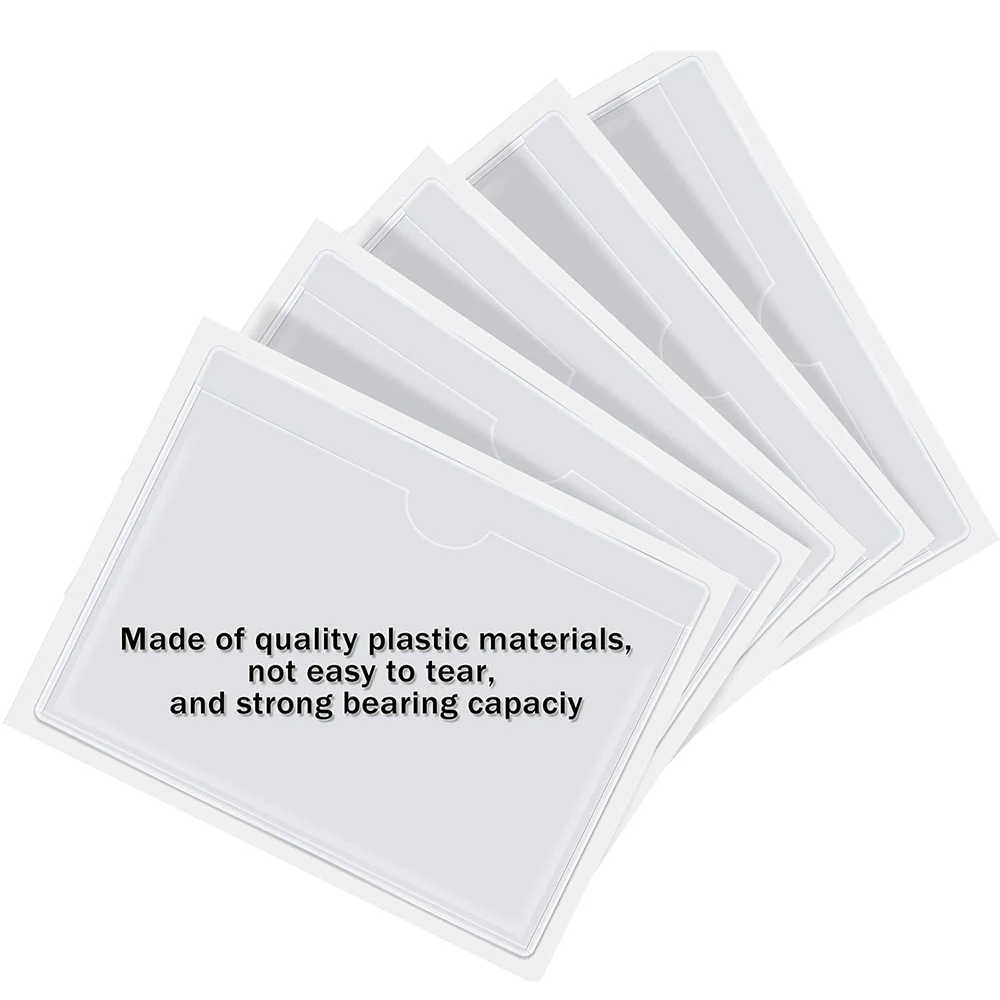 ABIY 30Pcs Self-Adhesive Business Card Pockets with Top Open for Loading, Card Holder for Organizing and Protecting Cards