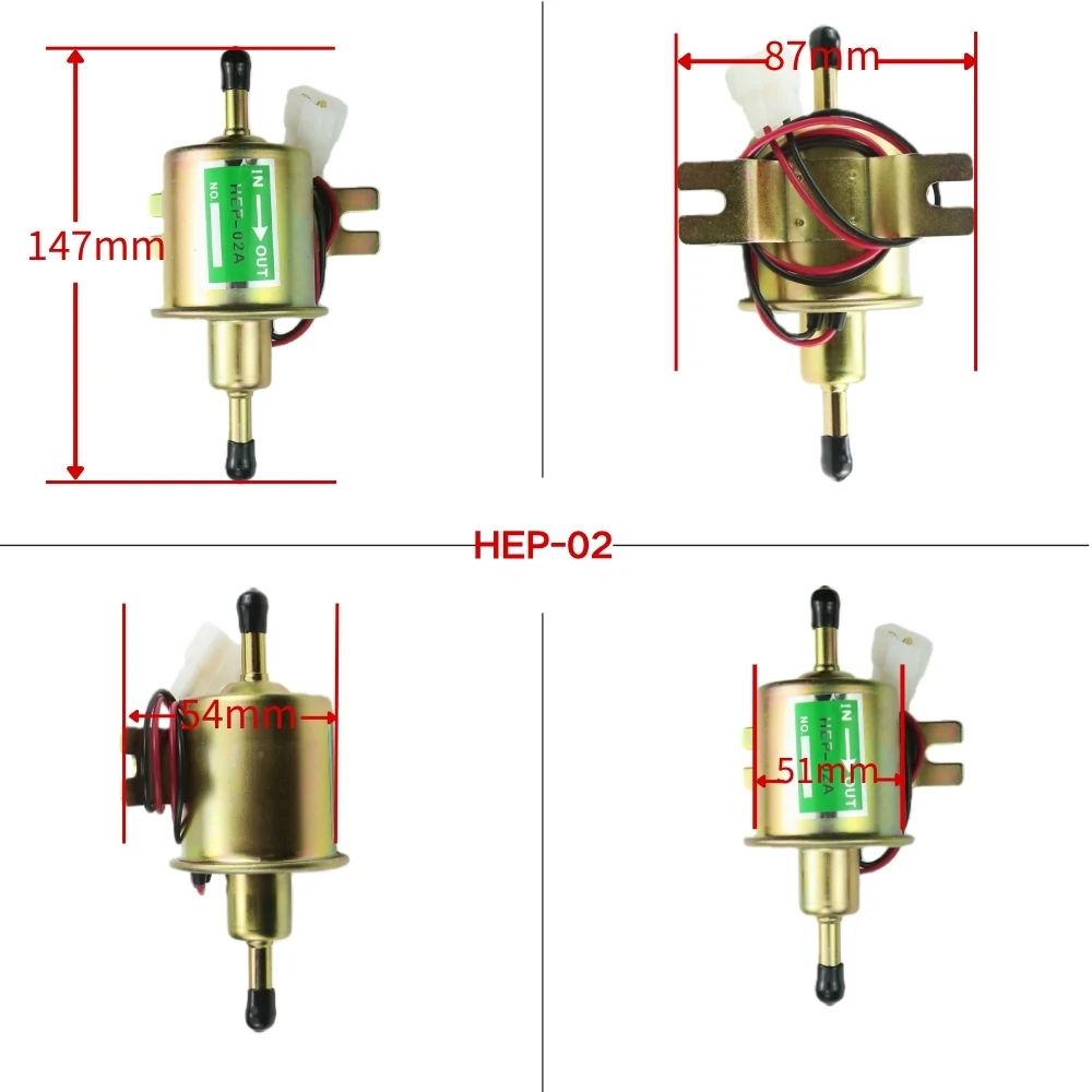 Universal 12V HEP-02 Low Pressure Bolt Fixing  Electric Fuel Pump For Car Motorcycle TOYOTA Ford Yanmar NISSAN ATV - view 6