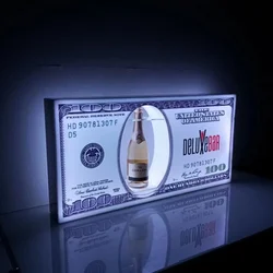 Dollaro estadounidense 100 Benjamin Bill Bar botella presentador LED recargable champán glorificador bandeja de servicio VIP para salón Bar club nocturno