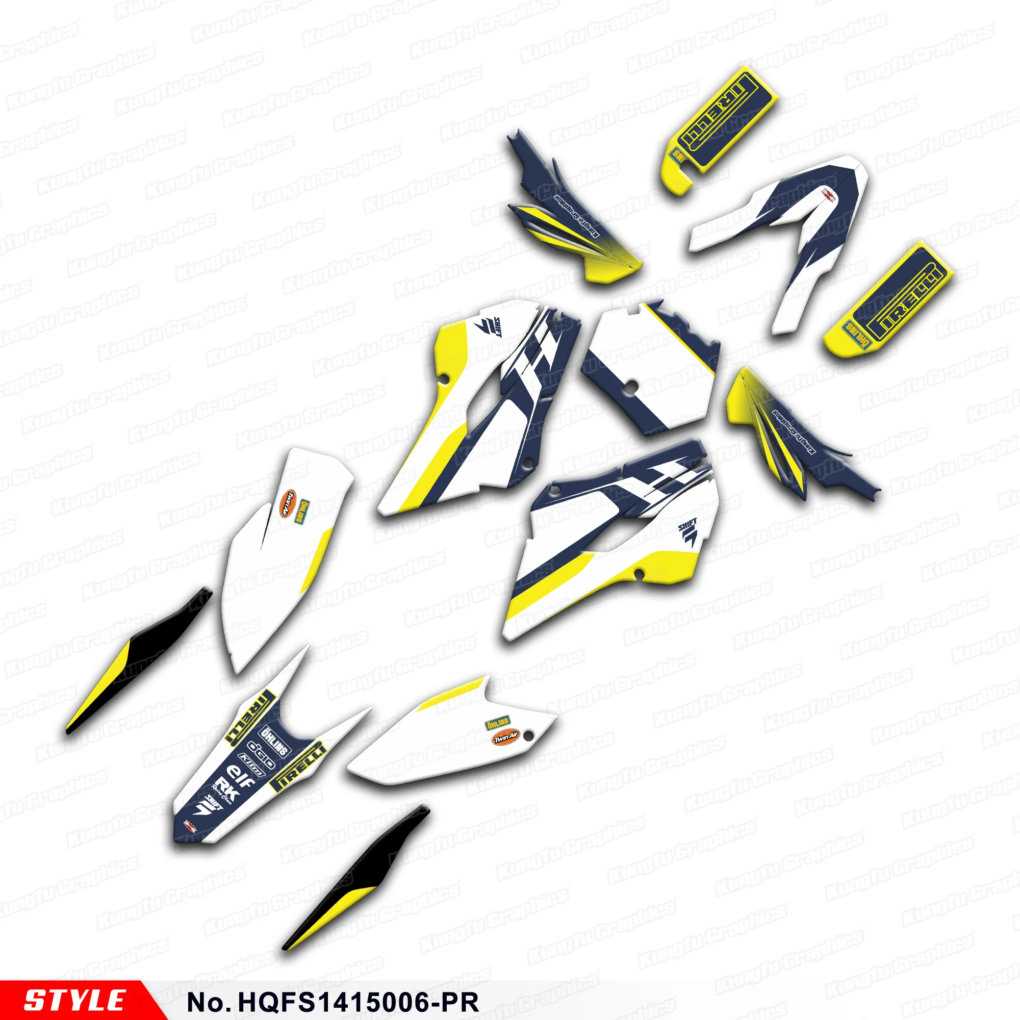 

AFTERMARKET Off-Road Stickers Motocross Custom Vinyl Graphics for Husqvarna FS 450 2014 2015, HQFS1415006-PR