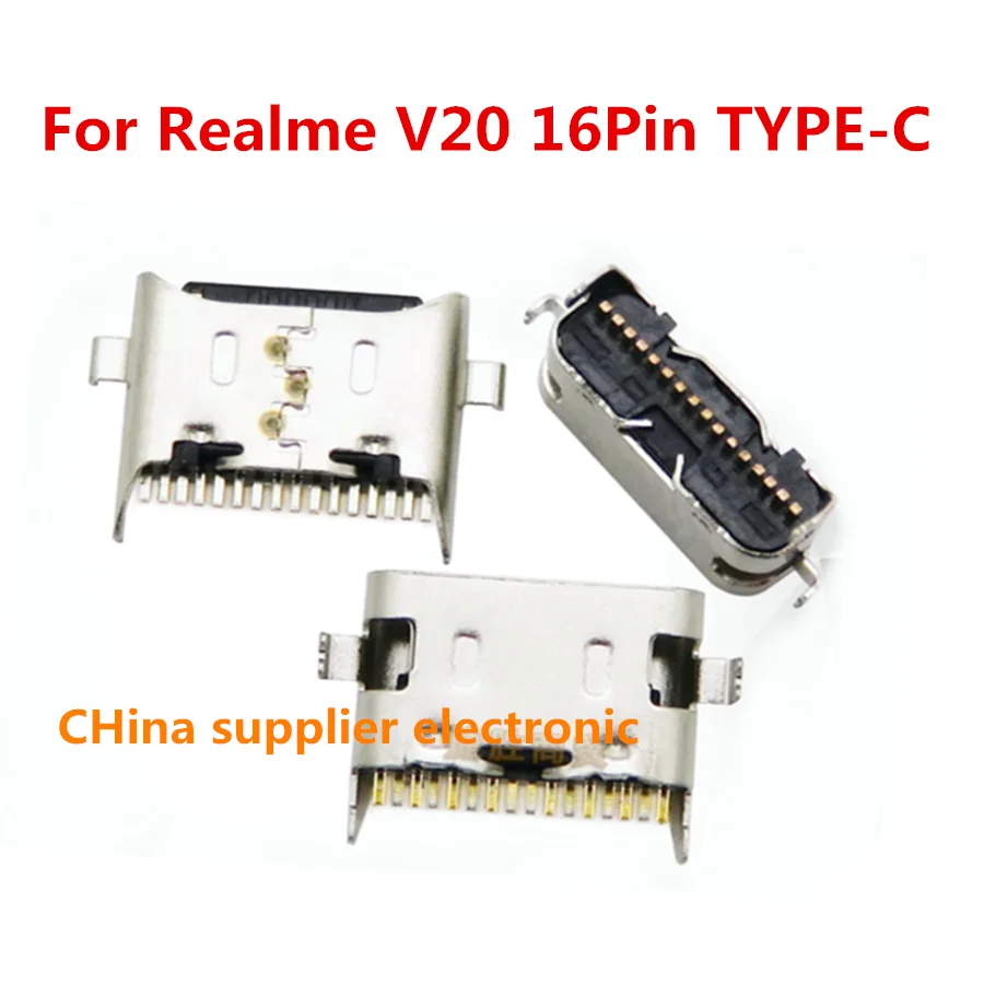 USB 충전 포트 잭 소켓 충전기 커넥터 도크, Realme V20 16 핀 TYPE-C, 30 개-200 개