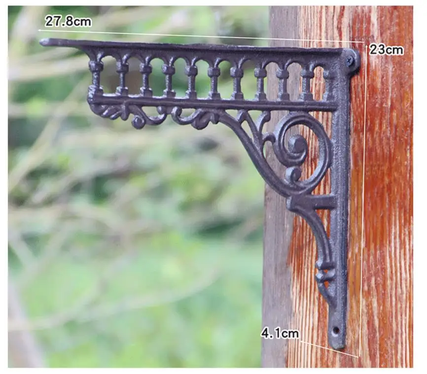 Decorative Cast Iron Antiuqe Angle Bracket for Floating Shelf