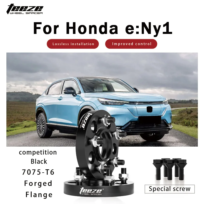 

Teeze 2/4 шт. 5x114,3 CB 64,1 мм M12x1,5 Ступица Центральная черная кованая прокладка колеса для Honda e:Ny1 Фланцевая пластина 15/20/25/30/35 мм