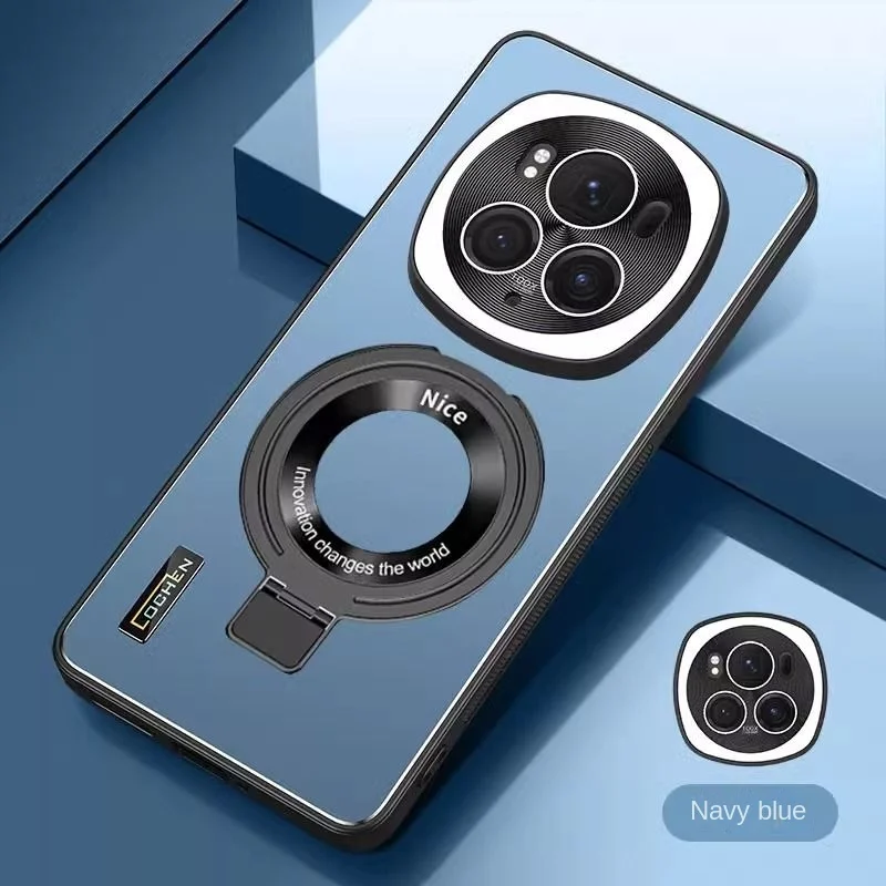 Magsafe Phone Case For Huawei Honor Magic 6 5 4 Pro Magnetic Wireless Charge holder metal Cover Cases