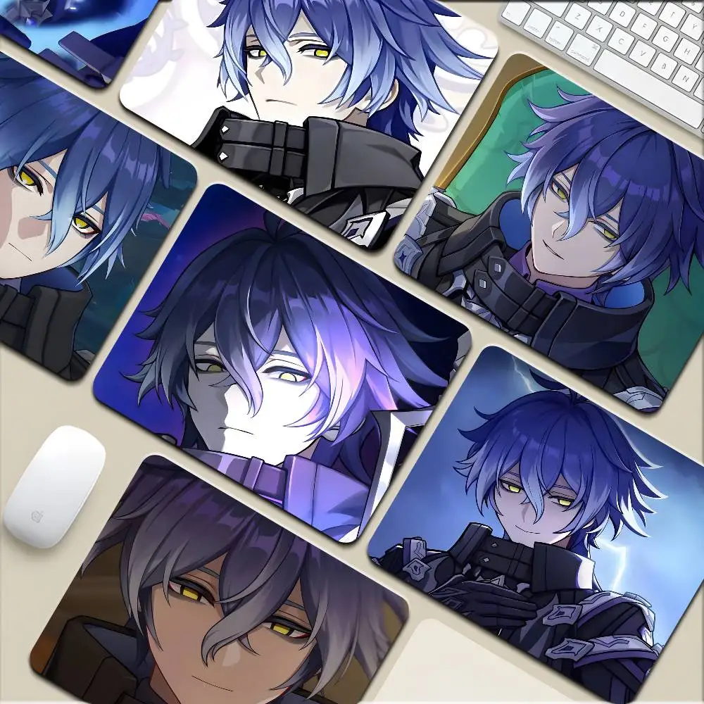

1pc Game Genshin Impact Anime Flins Small Mousepad Keyboard Pad Laptop Cushion Non-slip Deskpad