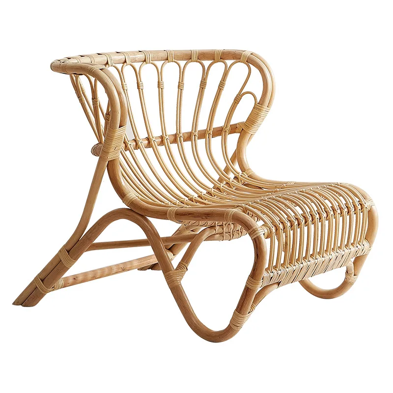 

Simple rattan chair designer Indonesian rattan single rattan chair balcony sofa homestay sofa chair recliner
