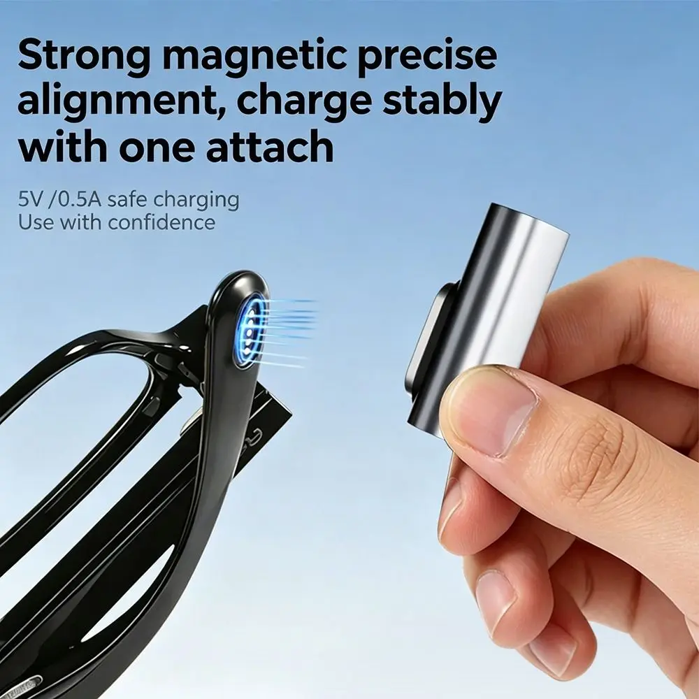 Adapter Dock Station Magnetic Charging Adapter Compact Portable Smart Glasses Connector Fast Charging for Rokid AI Glasses
