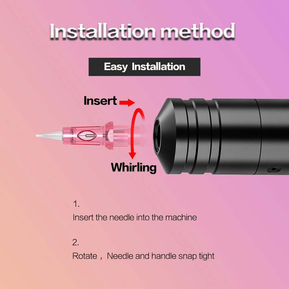 Ambition 10pcs Pink Permanent Makeup Tattoo Cartridge Needle 1 3 5 7 RL F For Tattoo Machine Pen Disposable Safety Needle Mix