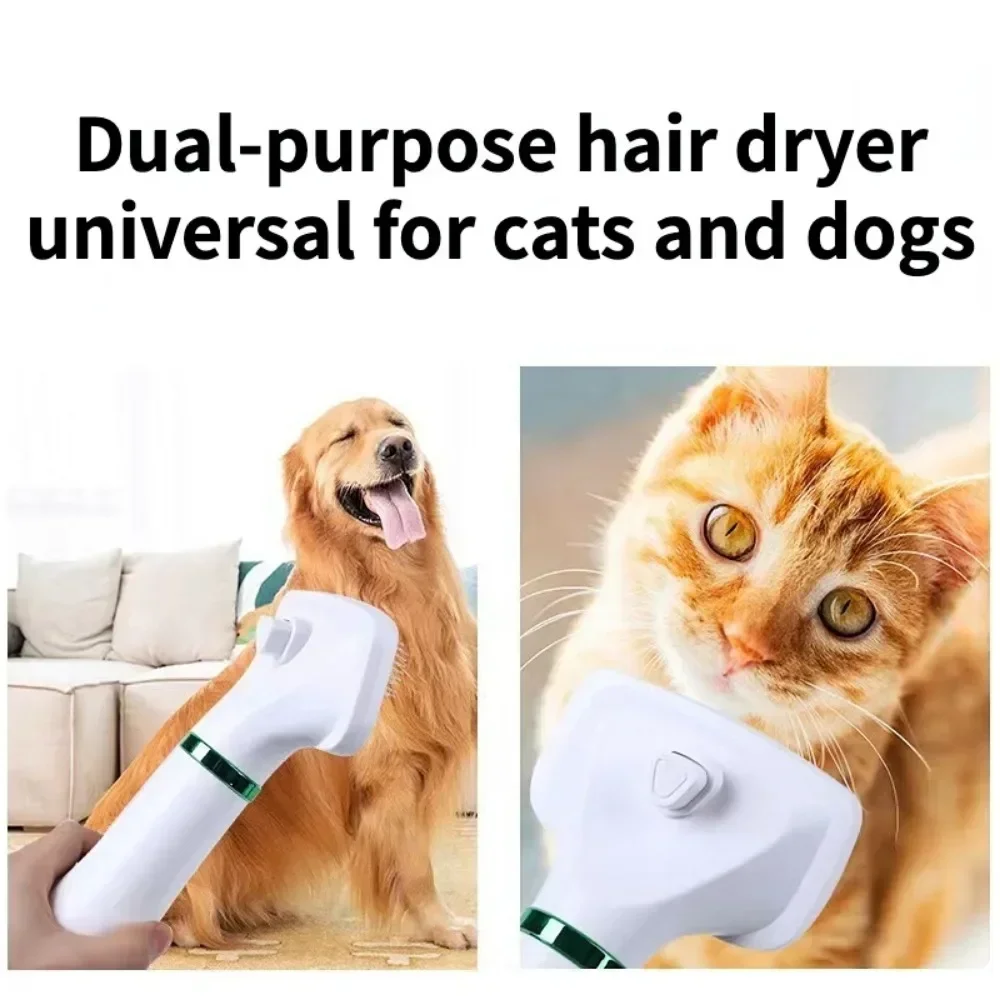 2In1 Pet Dog Dryer Quiet Dog Hair Dryers Comb Brush Grooming Cat Hair Comb Puppy Fur Blower Adjustable Temprature Water Blower