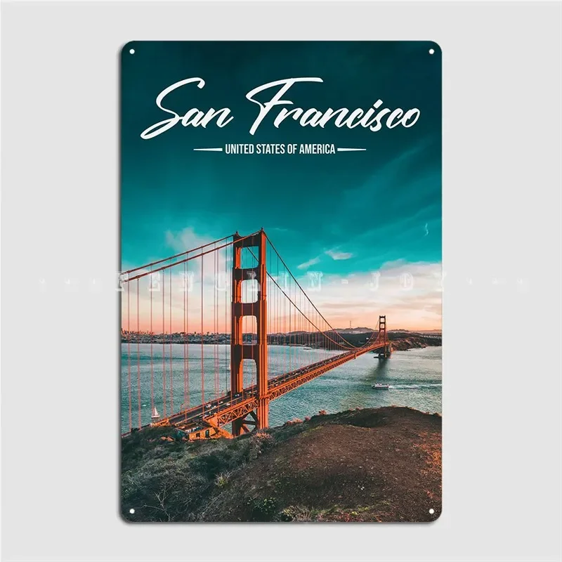 San Francisco Metal Plaque Poster Wall Mural Pub Garage Personalized Mural Painting Tin Sign Poster