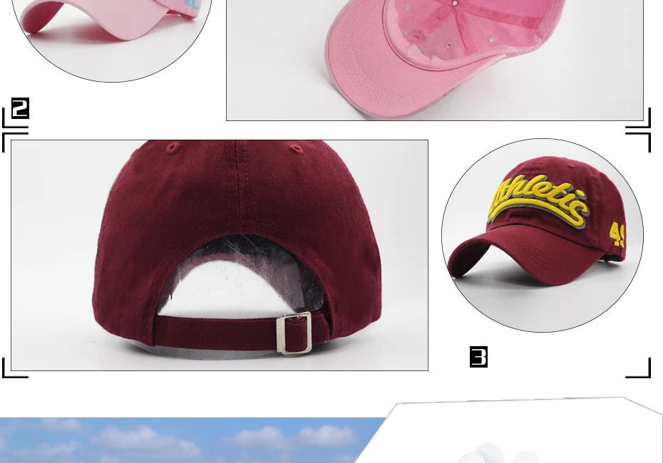 Große Brief Stickerei Baseball Kappe Männer Sommer Casual Frauen Mode Snapback Baumwolle Caps Visier Hip Hop Hut Herbst Einstellbar – Detail 3