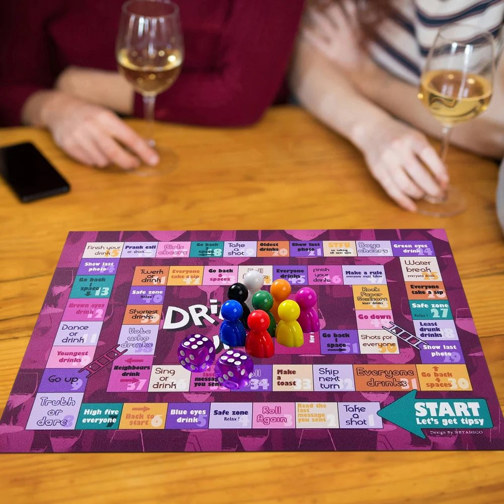 Tipsy Drinking Board Game Tipsy Land Board Game Interactive Night Drinking Game Fun Tipsy Land Drinking Games Party Supplies