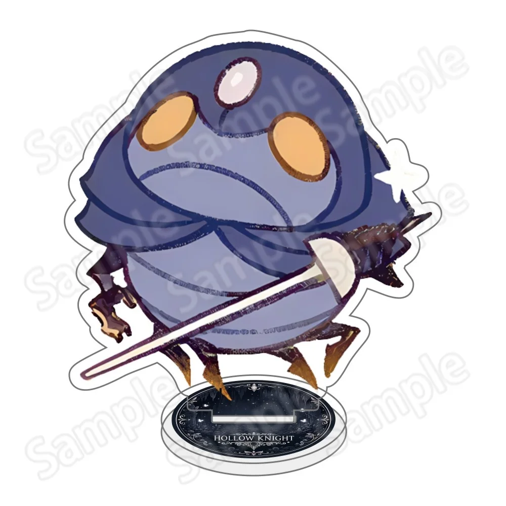 Game Hollow Knight Q Version 10cm Acrylic Stand Keychain Cute Anime Figures Desktop Decoration Ornament Hollow Knight Hornet Pur