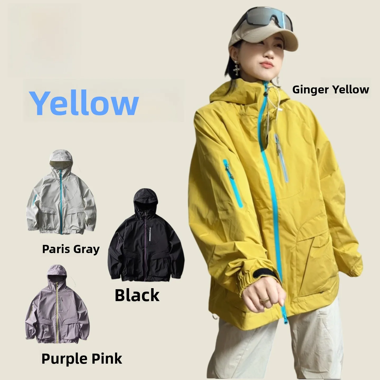 

Lightweight Tee-Proof Fluorine-containing Outdoor Mountain Series Couple Jaet Hiking Climbing Clothes Durable Water-resis...