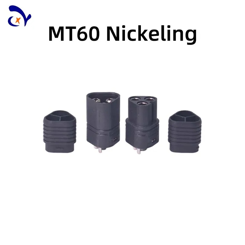 5 PCS/2 Pair Amass MT60-M/F male female black three core nickel plated high current flame-retardant plug connector