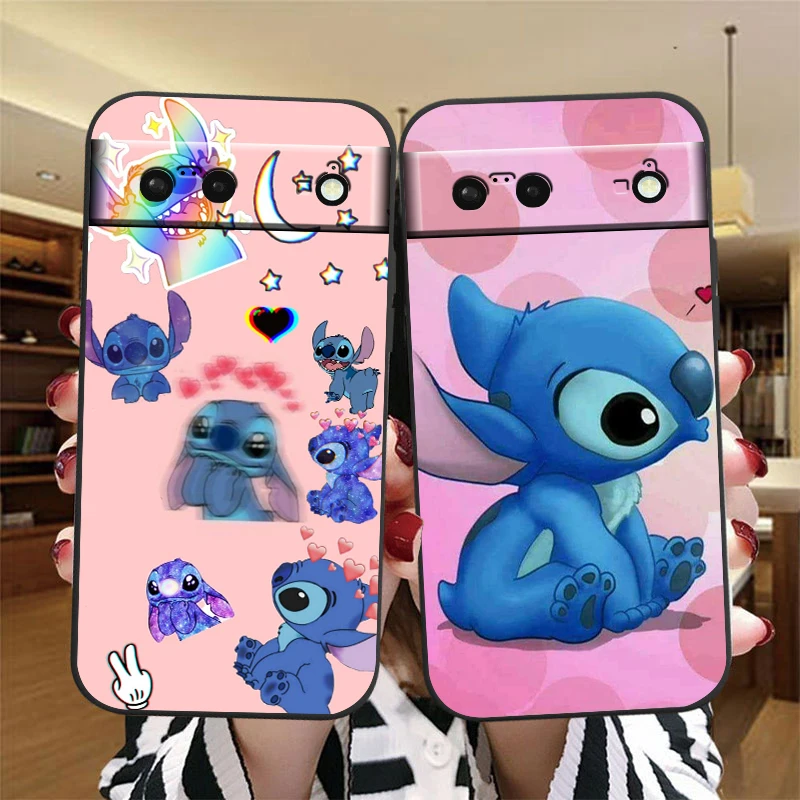 Stitch Abomination Monster For Google Pixel 8 7A 7 6A 6 5A 5 4 4A XL 5G Black Silicon Shockproof Shell Soft Phone Case