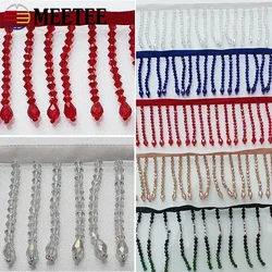 90cm Meetee 6cm Crystal Tassel Lace Trim Beaded Fringe Ribbon DIY Clothes Stage Skirt Curtains Headdress Decoration Accessories