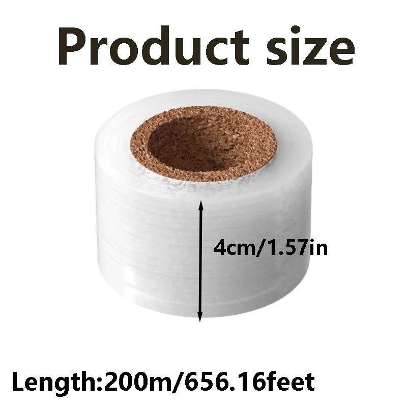 1pc 4cmx200m Leak-Proof Stretchable Wine/Liquor Bottle Seal - Anti-Evaporation, Anti-Aging White Film for Secure Storage