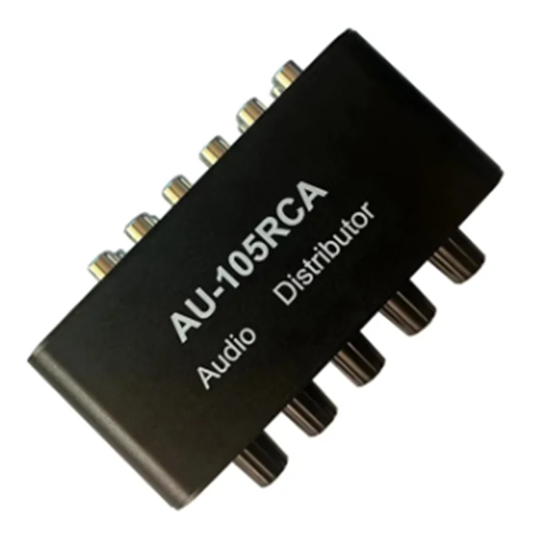 AC56-1-IN-5-OUT Hifi Stereo RCA Audio Splitter / Selector Tone Controller Portable Audio Switcher Box US Plug