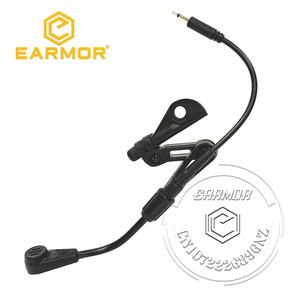 EARMOR Shooting Earmuff Microphone Boom Replacement Boom for Tactical Headset M32 and M32H Communications Microphone Accessories