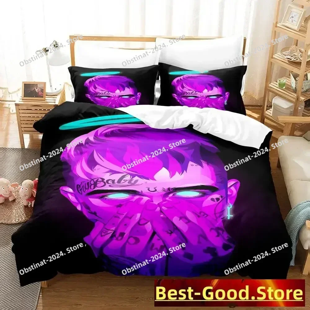 

2023 Lil Peep Bedding Set Printed Bed Set With Pillowcase Bed Duvet Cover Soft Single Double Queen Super King Size Bedroom