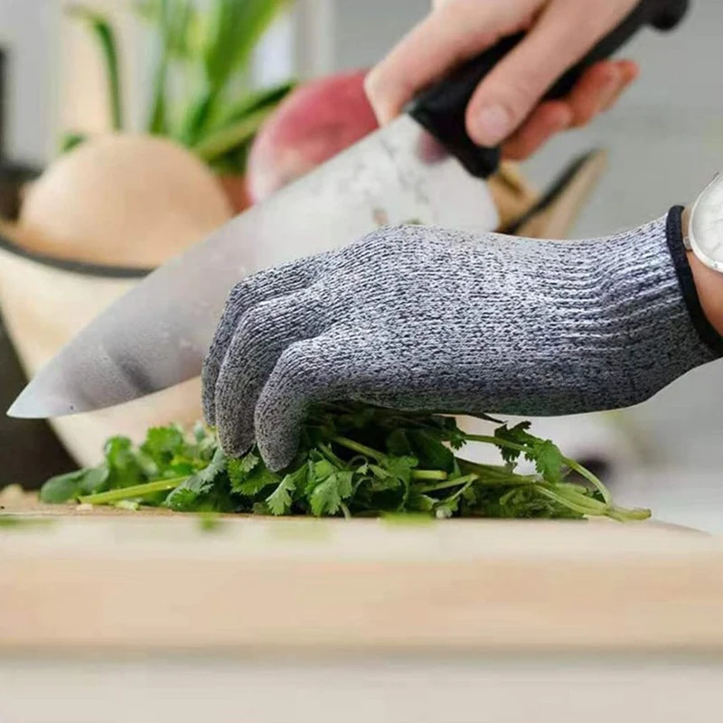 Guantes anticorte de protección de seguridad, resistentes a cortes, alambre de acero inoxidable, malla metálica, guantes de trabajo resistentes a cortes para carnicero