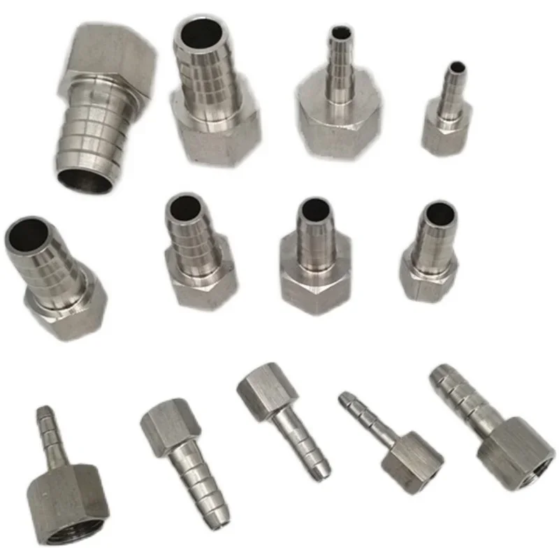 ارتفاع ضغط M10 12 14 16 18 20 متري أنثى x 6 8 10 12 14 16 خرطوم اذع وصلة أنابيب موصل برودة 304 الفولاذ المقاوم للصدأ