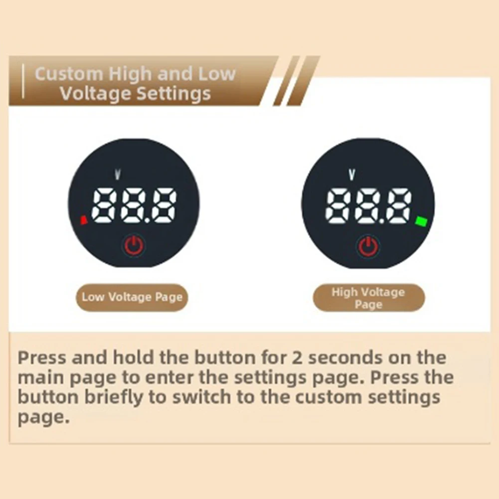 1pc DC 7-55V Digital Voltmeter Battery Power Indicator Voltage Power Display Board For Energy Storage Systems