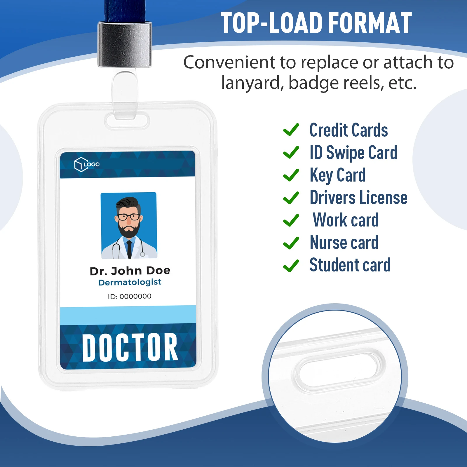 20 قطعة حاملي شارة الهوية الشفافة متجمد البلاستيك متعدد الوظائف حامل جواز السفر حامل علامة الاسم للسفر العمل #6