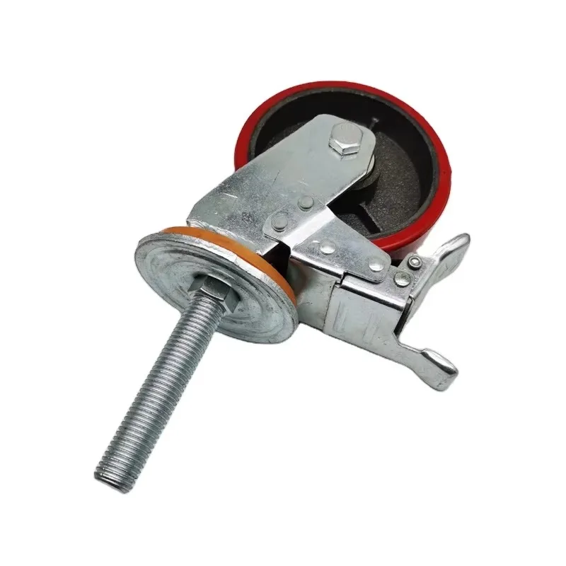 M16/M20 * 30 /60 /100 threaded rod locking industrial 2 tons heavy duty caster wheel scaffold caster construction material