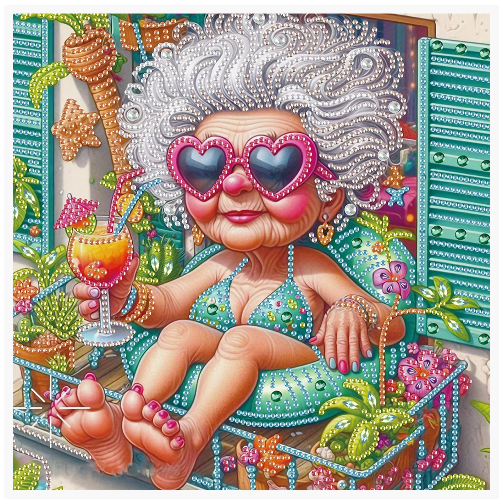 

DIY отпуск бабушка специальной формы алмазный художественный набор для начинающих и взрослых, алмазная живопись для украшения стен дома, подарок