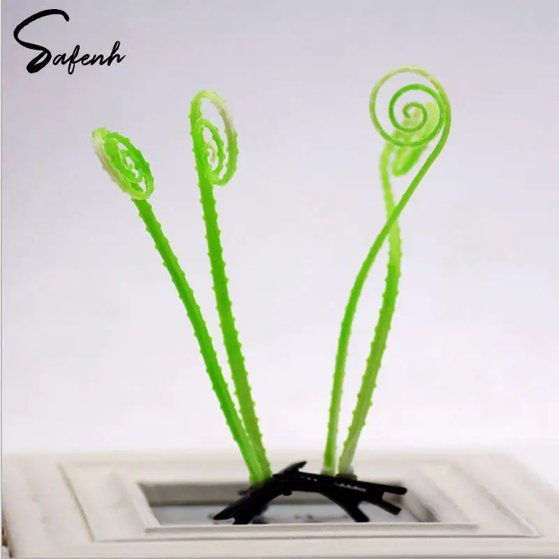 1PC Mini Bean Sprout Hair Grips Kids Sweet Girls Plant Grass Hairpin Printing Hair Clips Claw Kids Hairpins Hair Styling Tool