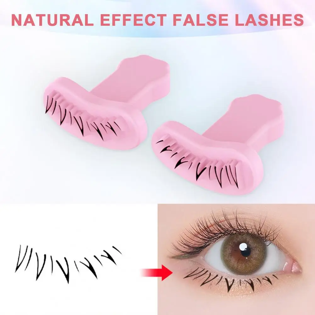 1 Pair False Eyelashes Eye Line Stamp Natural Looking Fake Bottom Lashes Plastic Stamp Eyelashes Prints Stamp for Women Makeup