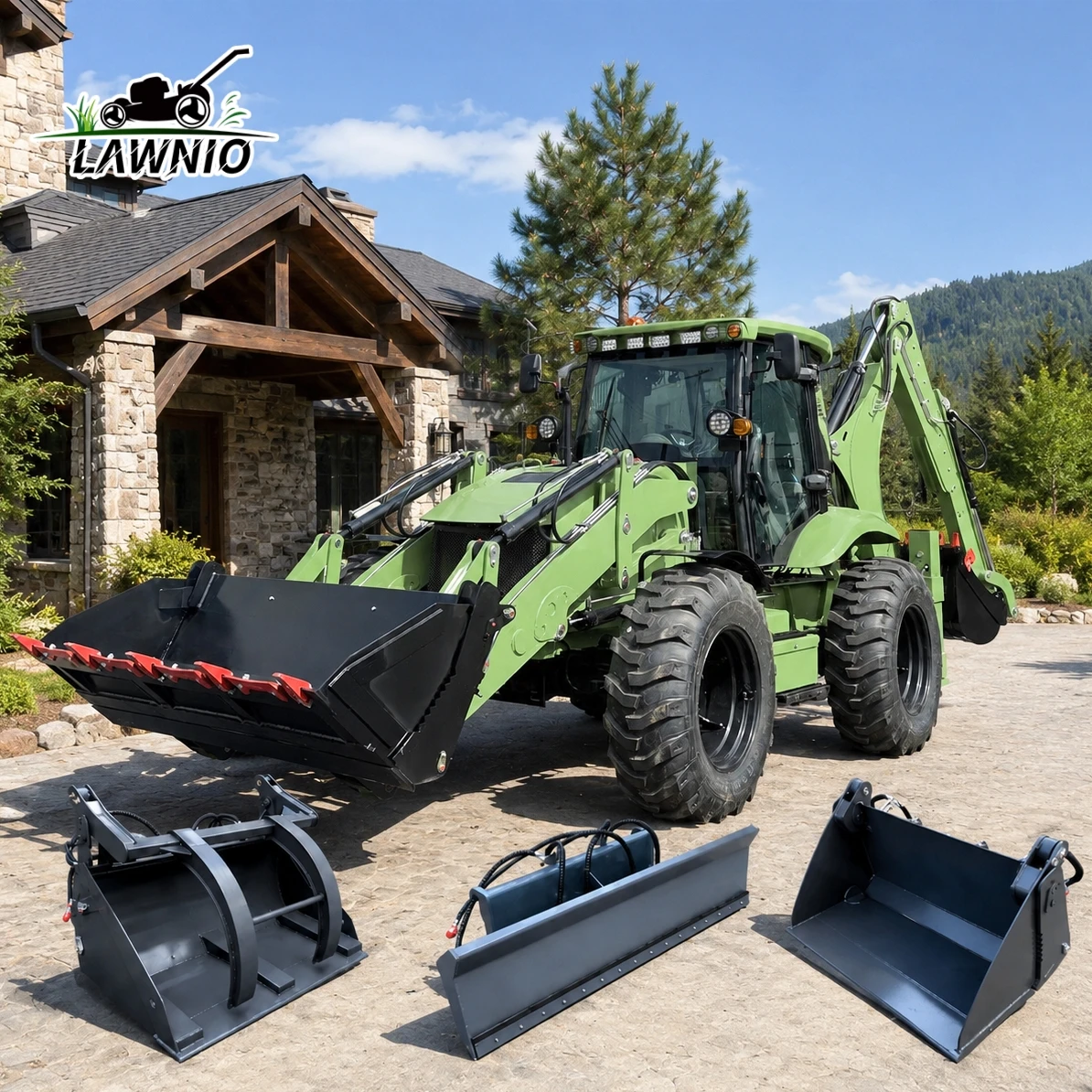 Custom Color Support  Loader  Enclosed Cab High  Capability for Precise Positioning Work Backhoe Loader