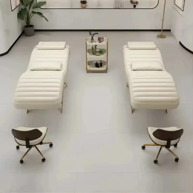 2026  Modern Golden Base Massage Table for Beauty Living Room Eyelash Extension Full Set of Furniture