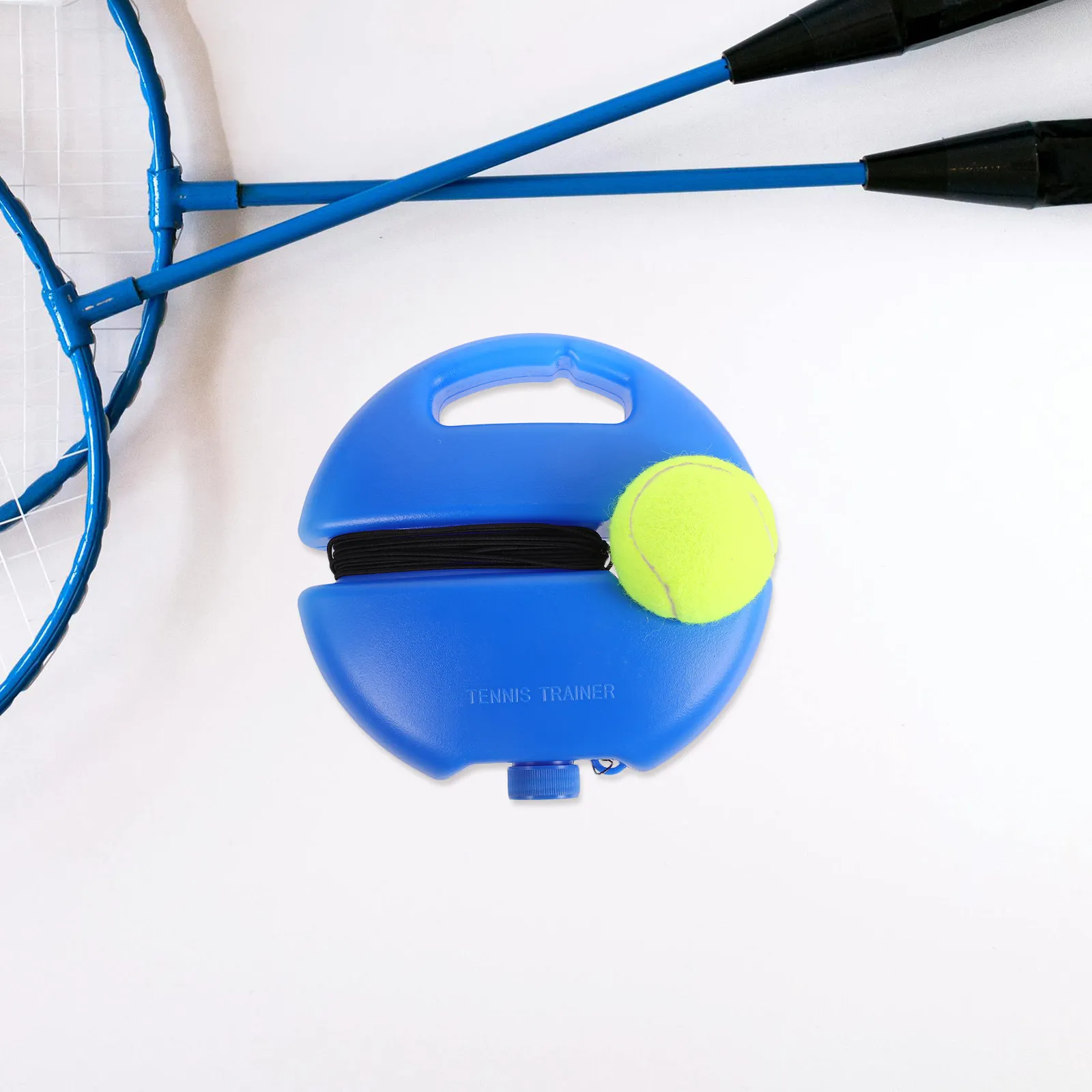

1Set Portable Tennis Trainer Equipment Blue Baseboard Training Aid Self-Practice for Beginners Tennis Trainer Set