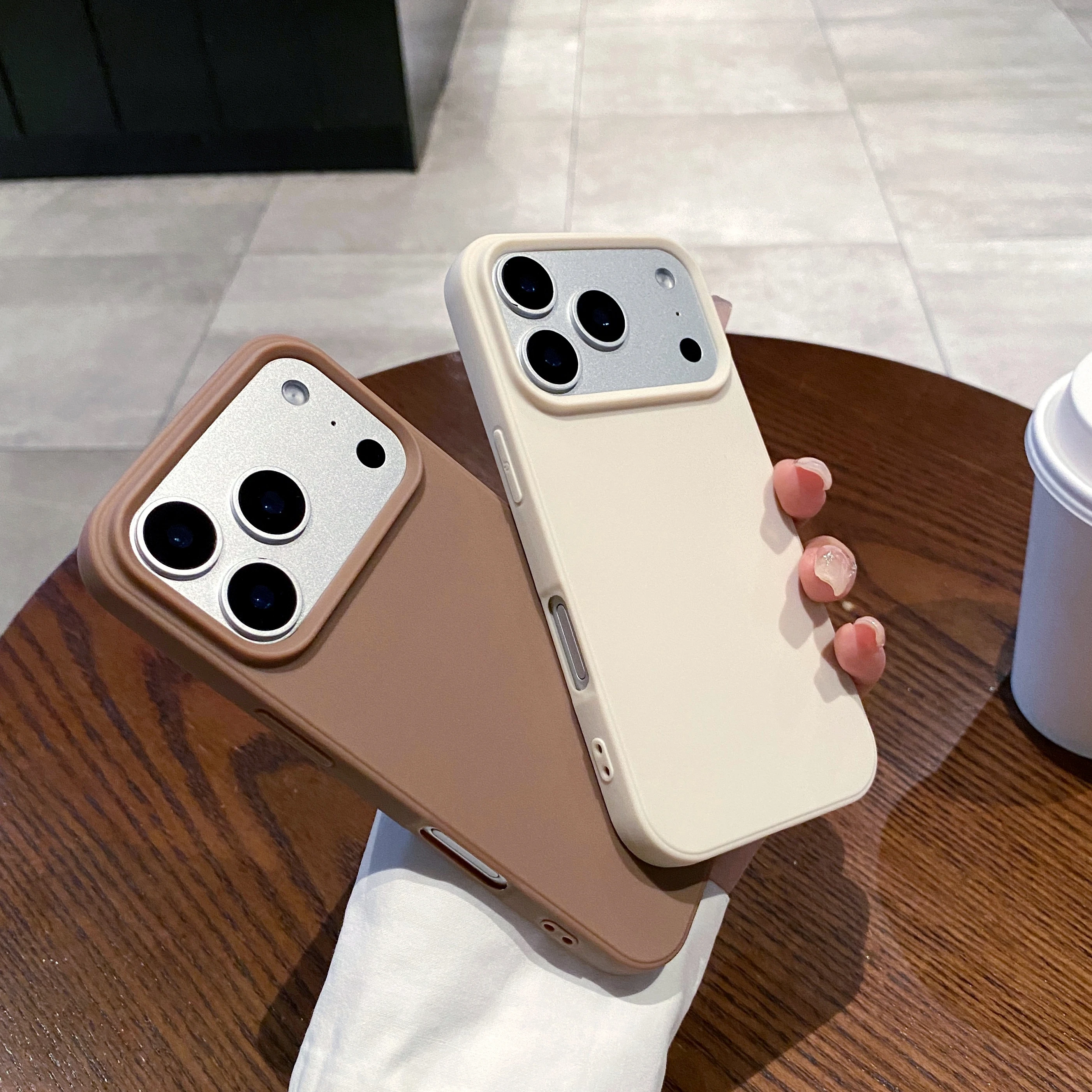 Proste etui w cukierkowych kolorach, odporne na upadki, na iPhone 17 16 15 14 13, pokrowiec na telefon 17 16 15 14 Pro MAX, miękka, odporna na wstrząsy tylna obudowa. — 2
