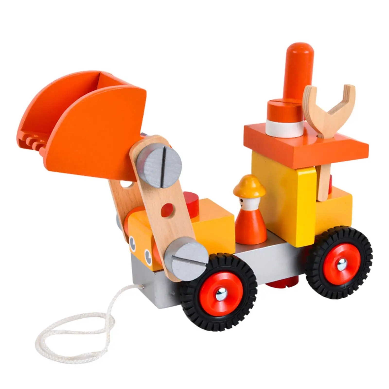 Disassembly Assembly Nut Car Portable Engineering Building Truck for Outdoor Preschool Indoor Education Learning Role Play