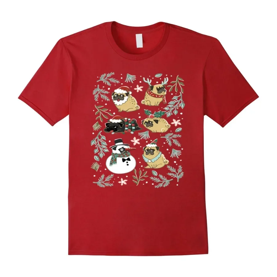 

Funny Lab Dog Pugs Lover Christmas T-Shirt Men's Cotton Short Sleeve O-Neck T Shirt New S-3XL