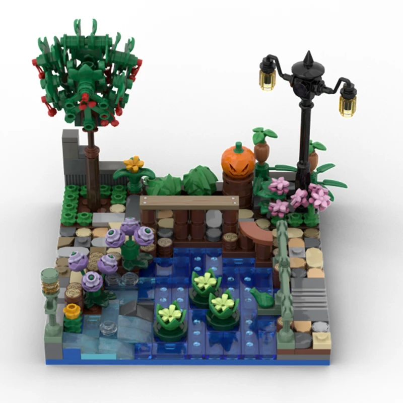 

384pcs MOC Little Garden 2 Modular Buildings Building Blocks Christmas Gift Collector Display DIY Designed for Decorative Use